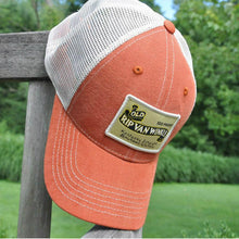 Vintage Bourbon Label Trucker Hat in Orange